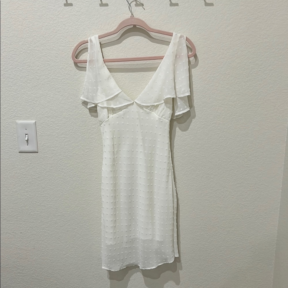 Altar’d state white dress with Flowy sleeves